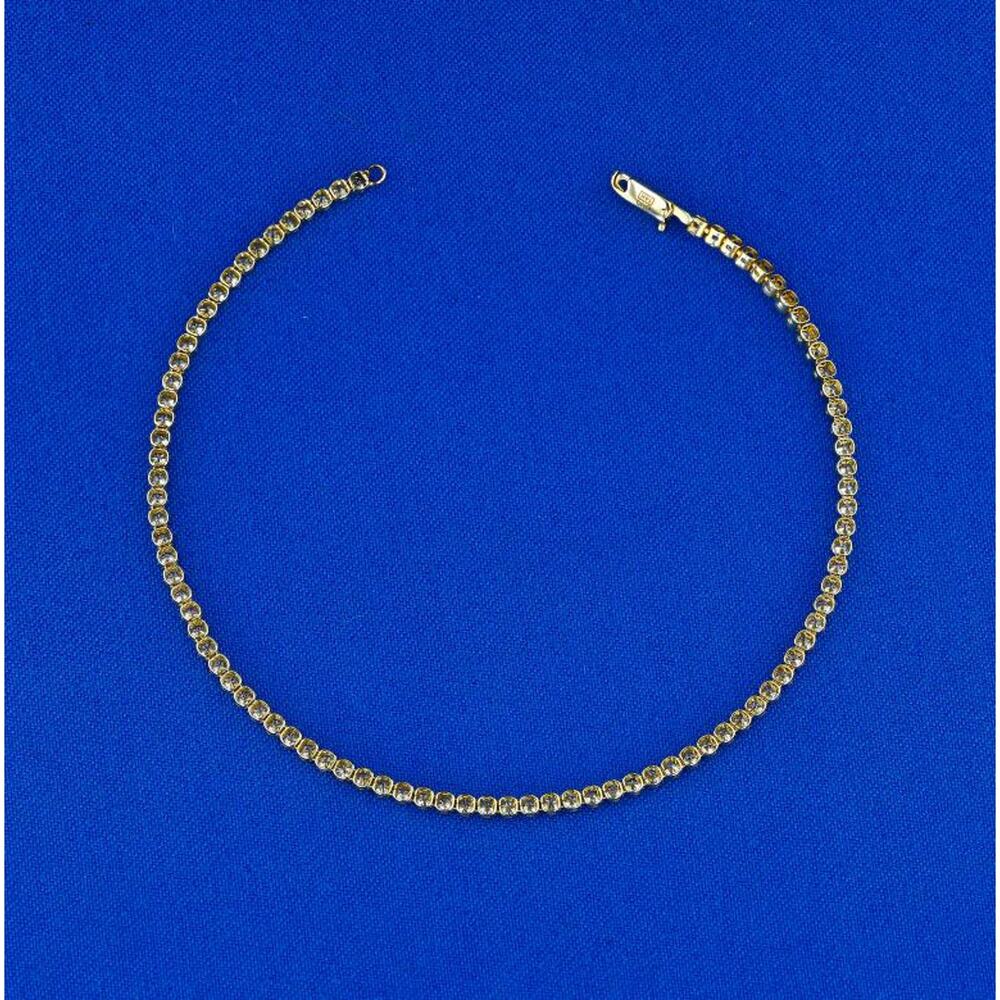 14k White Gold Diamond Tennis Bracelet: 2.25ct Flexible Design - Picture 4 of 9